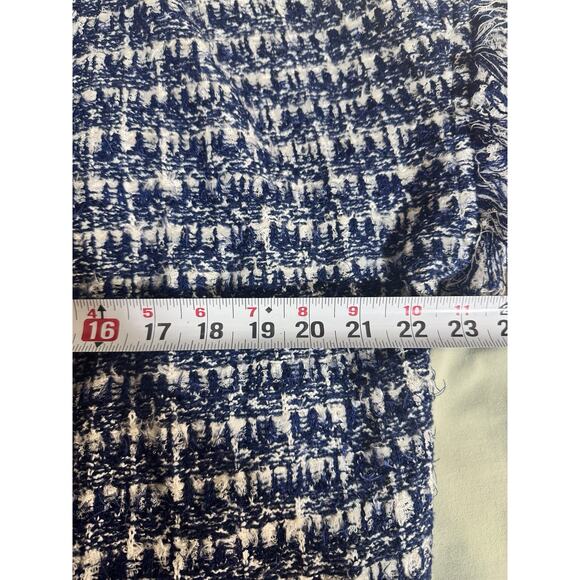 St. John Coture Navy Boucle Fringe Jacket USA Quiet Luxury Power Dress Size L - Picture 8 of 8